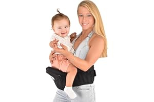 Bebexia Baby Carrier with Hip Seat - with Lumbar & Back Support – Adjustable Waistband with Strong Support - Health Certified