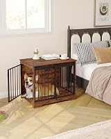 Hzuaneri Dog Crate Furniture 81 cm Double Door Barn Door Rustic Brown DFC83601B view 7