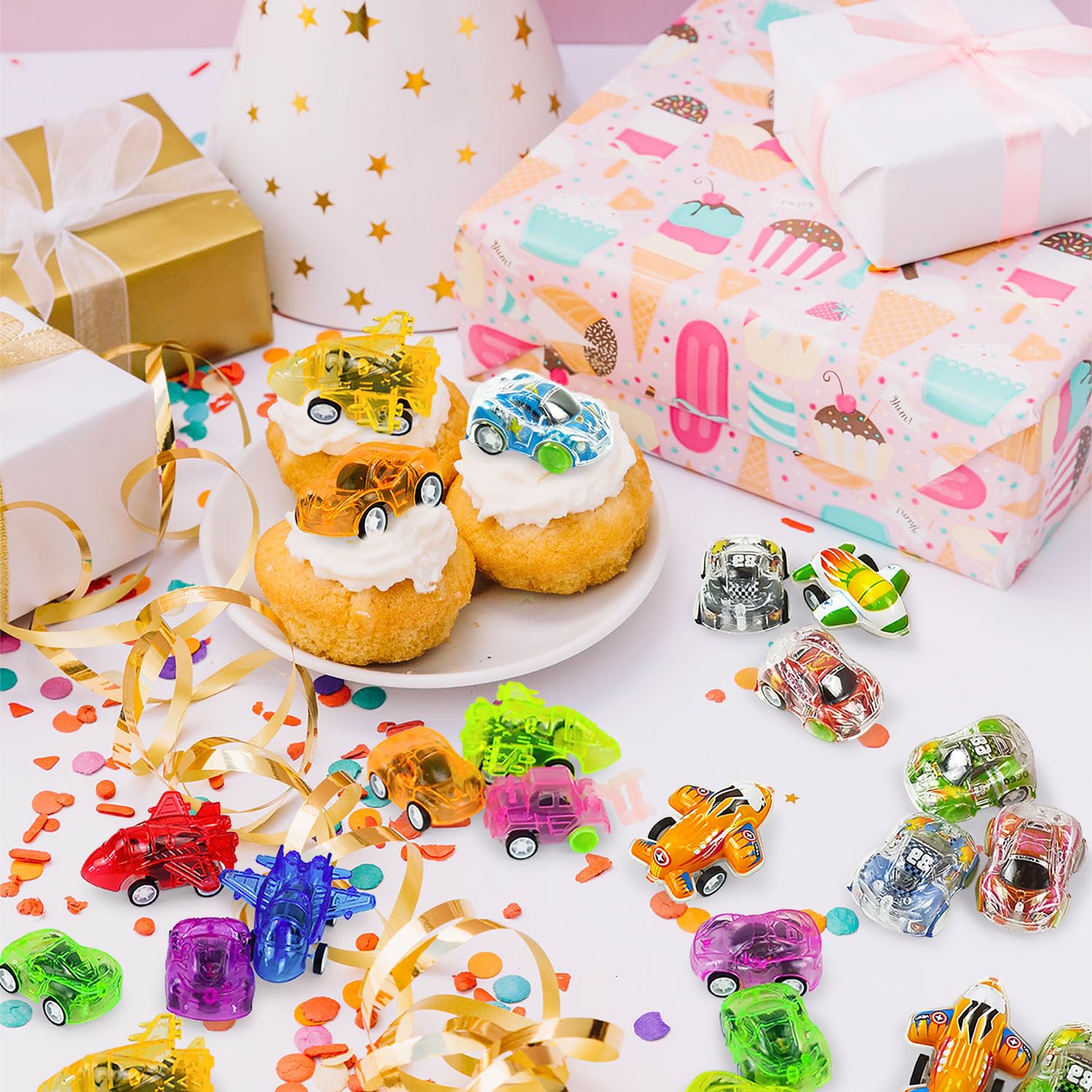Vileafy Mini Toy Cars for Kids Ages 3-5, 50 Pull Back Vehicles and Planes for Kid’s Party Favors Pinata Stuffers, Bulk Toys for Easter Basket Stuffer Gifts, Giveaways or Goodie Bags