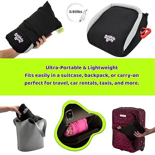 BubbleBum Inflatable Booster Car Seat – Foldable, Lightweight
