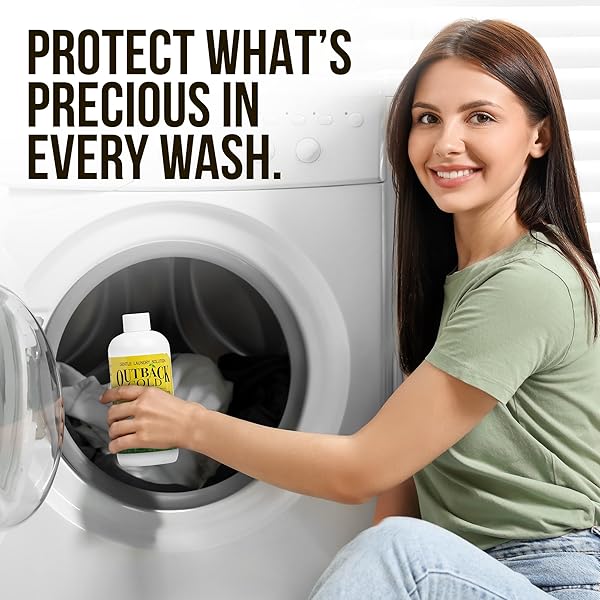 OUTBACK GOLD WOOL WASH, 16 OZ, ORIGINAL FLORAL SCENT, PLANT BASED, HE COMPATIBLE, LIQUID LAUNDRY DETERGENT, PERFECT SOAP FOR WOOL, CASHMERE, SILK, SHEEPSKIN, BABY ITEMS, MILD, NEUTRAL PH, MADE IN USA