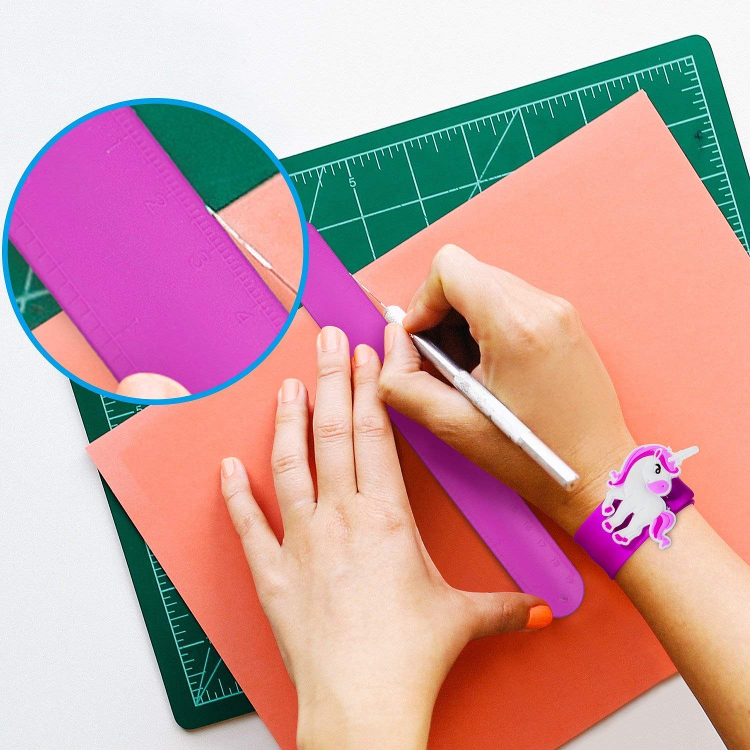 Bracelets Aukcherie pour enfants, 8pcs Bracelets Licorne Slap for Kids Slap Bracelets Giftbox pour les invités à la fête d\'anniversaire, idéal pour les soirées à thème Licorne