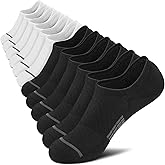 PAPLUS No Show Socks Men 6 Pairs, Non Slip Cushioned Athletic Low Cut Socks with Arch Support