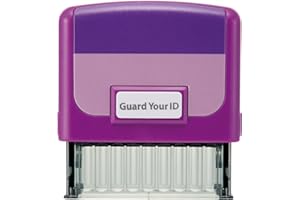 PLUS(プラス) Identity Theft Prevention Confidential Security Stamp 2.25” x 0.75" Purple