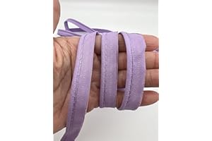 PEPPERLONELY 5 Yards 12mm (1/2 Inch) Cotton Bias Piping Type with Cord, Lip Cord Trim for Sewing Clothing Upholstery Trimming - Light Purple