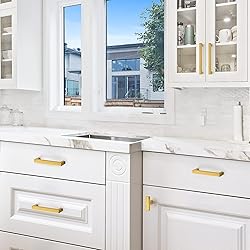 20 Pack Brushed Brass Cabinet Pulls 2 Inch Cabinet