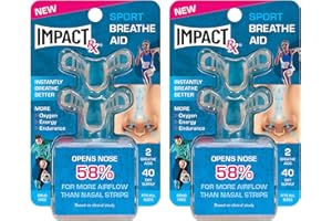 ImpactRx Sport Intra-Nasal Breathe Aids from SleepRight, Breathing Aids for Sports, Nasal Dilator for Athletes (2-Pack)