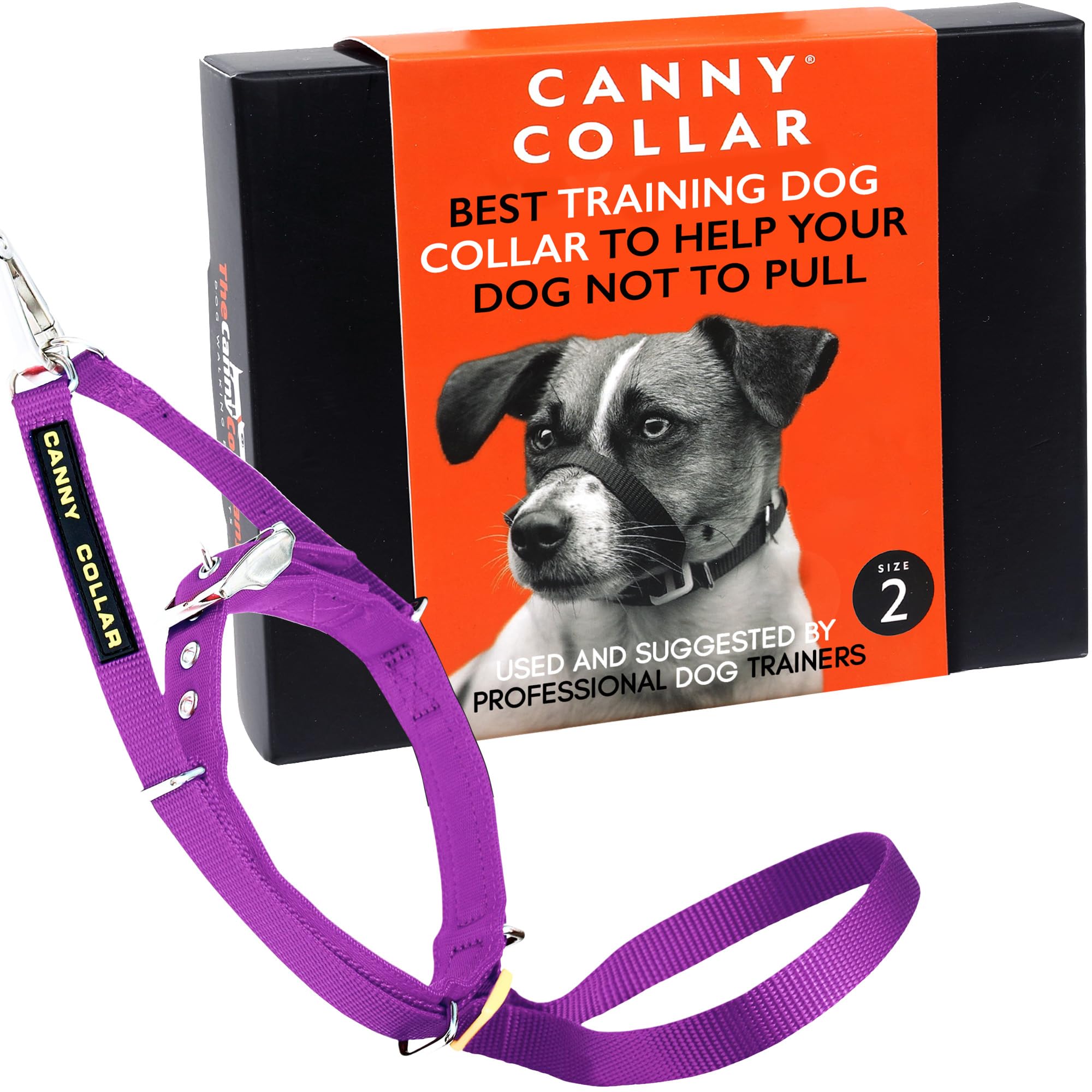Canny Collar No-Pull Dog Headcollar | Train Your Dog To Stop Pulling & Walk On a Regular Collar & Loose Lead | Kind, Safe, Comfortable Training Aid | Purple – Size 2 — image 1