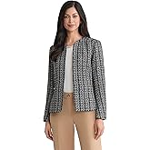 Kasper Womens Boucle Tweed Cardigan Jacket