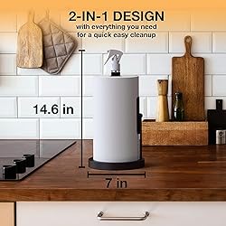 KENMY Paper Towel Holder with Spray Bottle