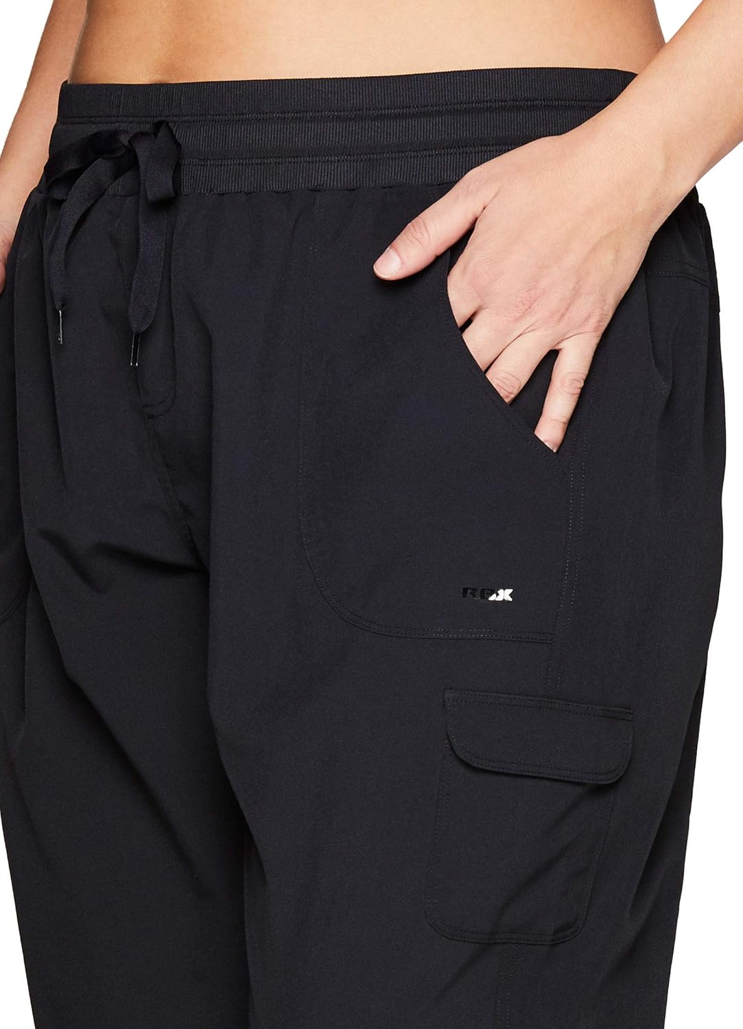 RBX Active Women's Plus Size Fashion Lightweight Woven Body Skimming Drawstring Capri Pant at  Women’s Clothing store