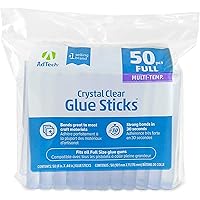 AdTech Hot Glue Sticks 4" Full Size, Clear, 50 Sticks