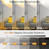 LUCKEA LED Uplighter Floor Lamp 2700K-6500K Remote Touch 36W 2800lm view 2