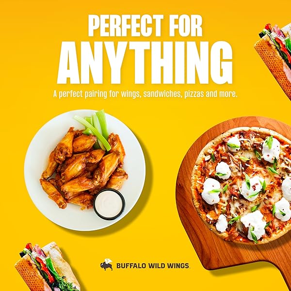 BUFFALO WILD WINGS SOUTHWESTERN RANCH SAUCE, 12 FL. OZ., MADE WITH BUTTERMILK AND CHIPOTLE PEPPERS, PERFECT DIPPING SAUCE, SALAD DRESSING, WING SEASONING OR BURGER TOPPING