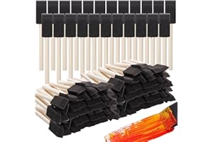 REDOVANT 240 Pcs Foam Paint Brushes, 1 Inch Foam Brush for Painting, Bulk Sponge Brushes with Wood Handles, Foam Art Paintbrushes Set for Staining, Varnishing, Finishing, Touchup and DIY Craft Projects