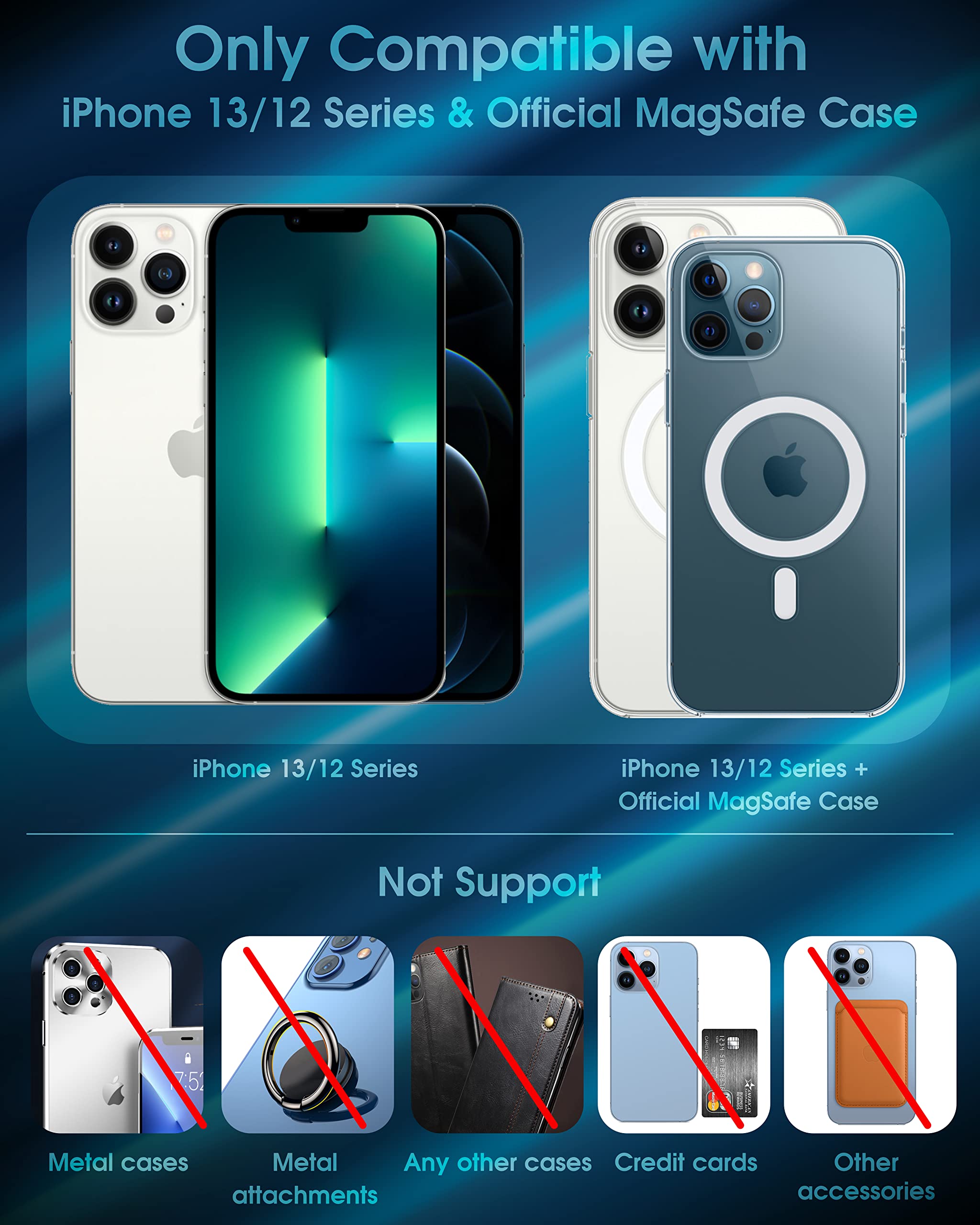 【Semiconductor Cooling Version】 Magsafe Car Charger, LERTOSEN Magnetic Wireless Car Charger for iPhone 14/13/12/Pro/Pro Max/Mini,15W Fast Charging Mag Safe Car Mount Charger Air Vent Phone Holder
