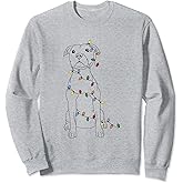 Dog Owner Christmas Lights Pitbull Mom Holiday Men Women Sweatshirt