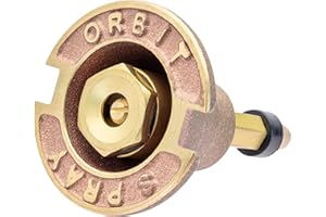 Orbit 54070 Brass Pop-Up Flush Head Sprinkler with Full Pattern Spray Nozzle