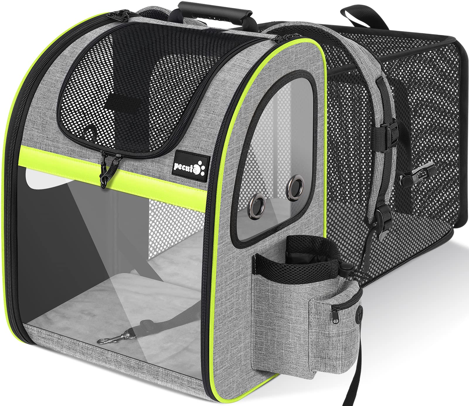 Pet Carrier Backpack, Cat Backpack Carrier, Expandable with Breathable Mesh for Small Dogs Cats Puppies, Dog Backpack Carrier for Hiking Travel Camping Outdoor