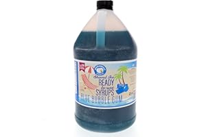 Hypothermias Blue Bubble Gum Ready to Use Gallon (128 Fl. Oz) Hawaiian Snow Cone Flavors Syrup - Shaved Ice, 100% Pure Cane Sugar
