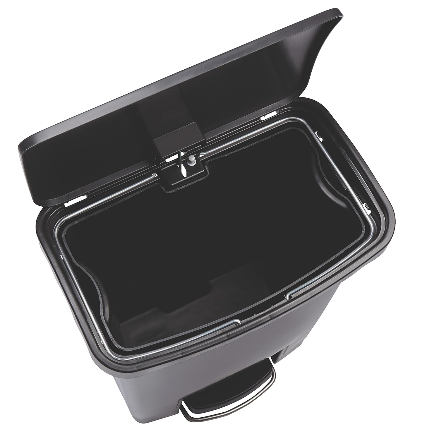 Rubbermaid Commercial Products - 1883611 Slim Jim Step-On Plastic Trash/Garbage Cans, 13 Gallon, Plastic Front Step Step-On, Black: Industrial & Scientific