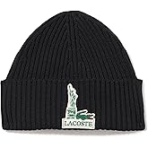 Lacoste Unisex-Adult New York Wool Badge Beanie
