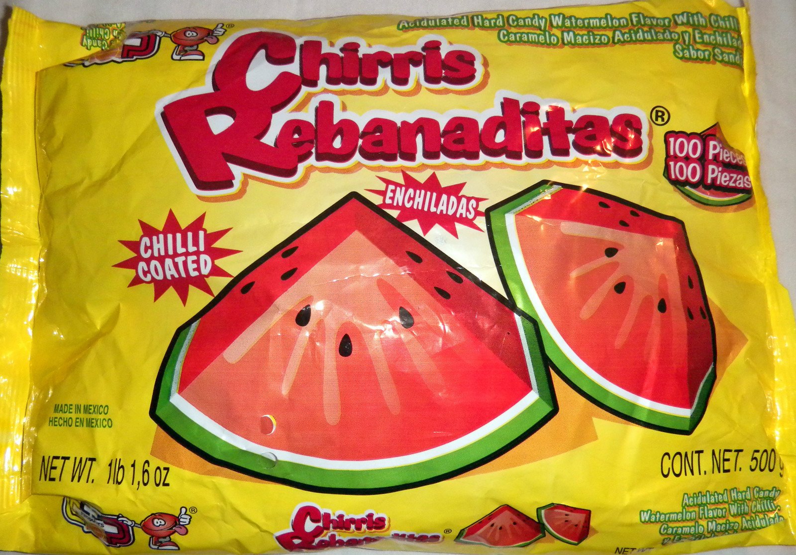 Rebanaditas Sabor Sandia Con Chile Dulces Mexicanos Watermelon Candy 100 Pcs New Buy Online in
