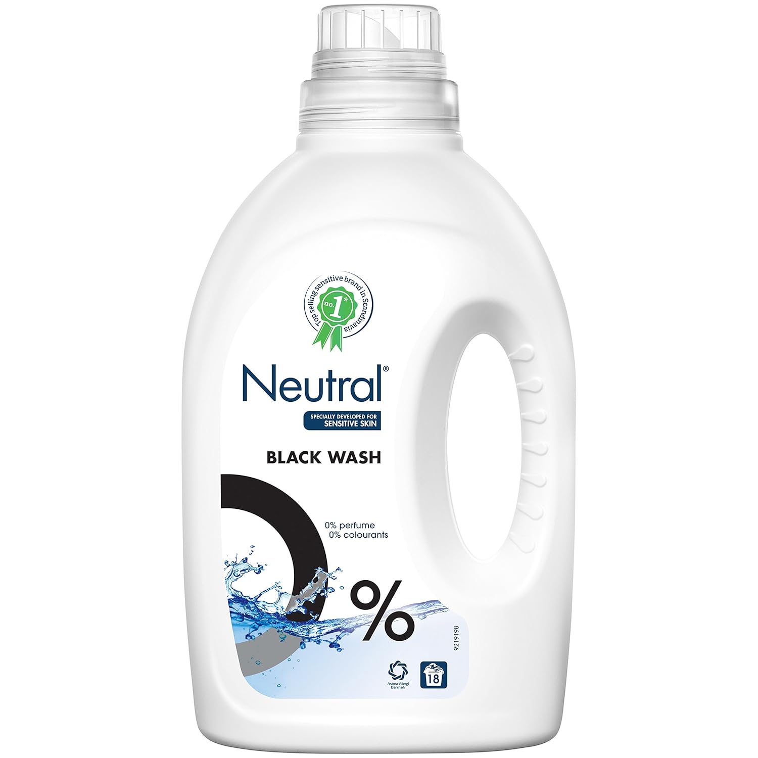 Neutral 0 Sensitive Black Washing Liquid 108 washes 6.48L (18 Washes x