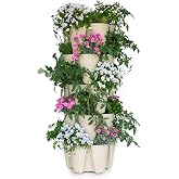 Greenstalk Patented Large 5 Tier Vertical Garden Planter with Patented Internal Watering System Great for Growing a Variety of Strawberries, Vegetables, Herbs, &amp; Flowers (Stunning Stone)