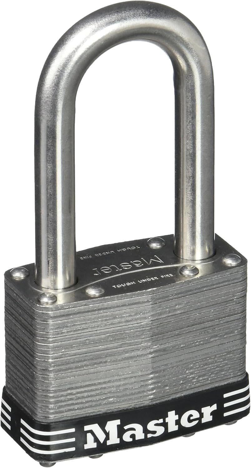 Master Lock Padlock, Laminated Stainless Steel Lock, 21/2 in. Wide