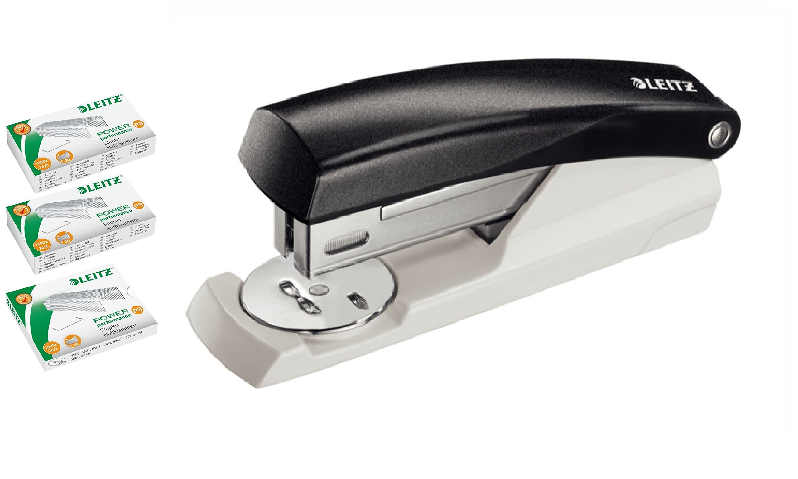 Leitz NeXXt Series Small Office Stapler 25 Sheets (Black with 3,000 Staples)