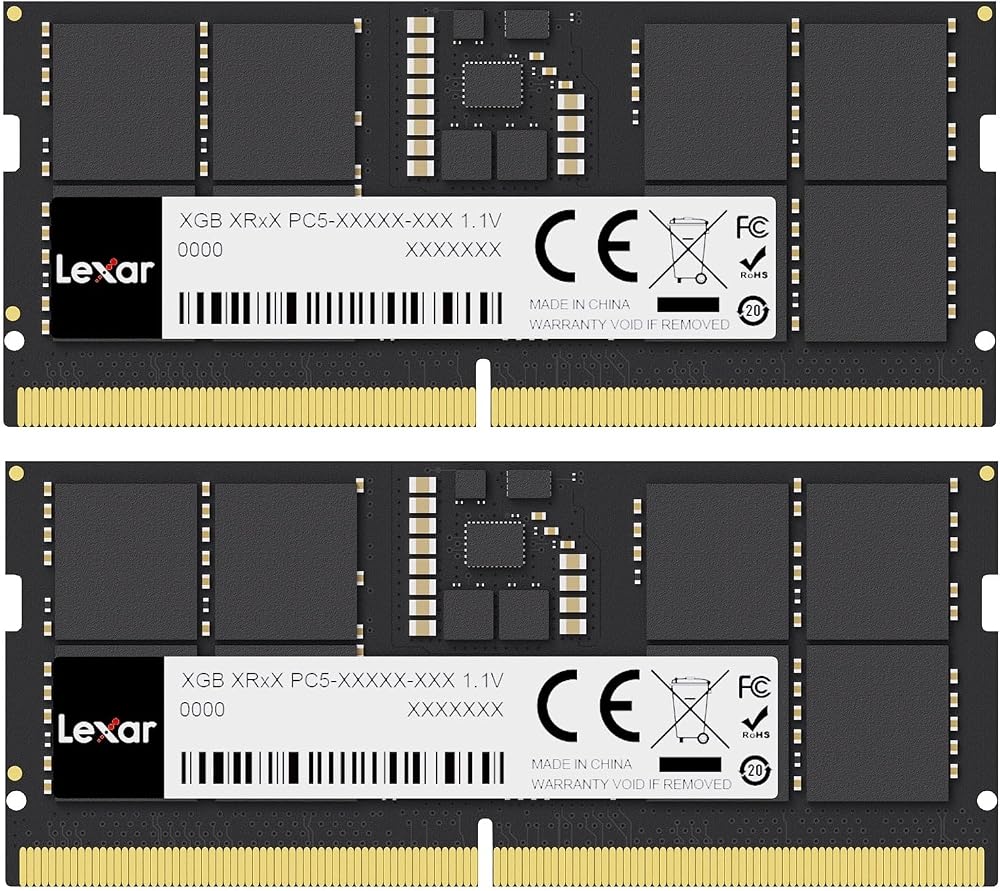 Lexar 16GB DDR5 SODIMM 5600MHz 2x8GB RAM Laptop Memory 262-Pin
