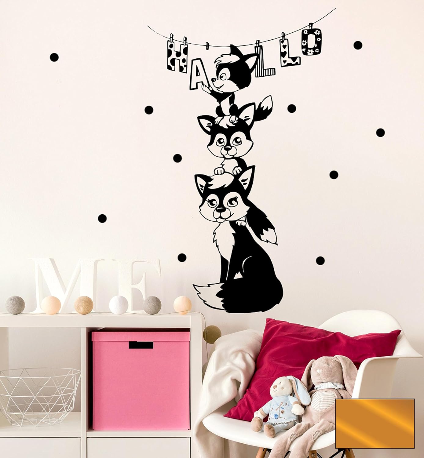 Amazon.de: Wandtattoo Wandaufkleber Füchse Fuchs Familie Hallo