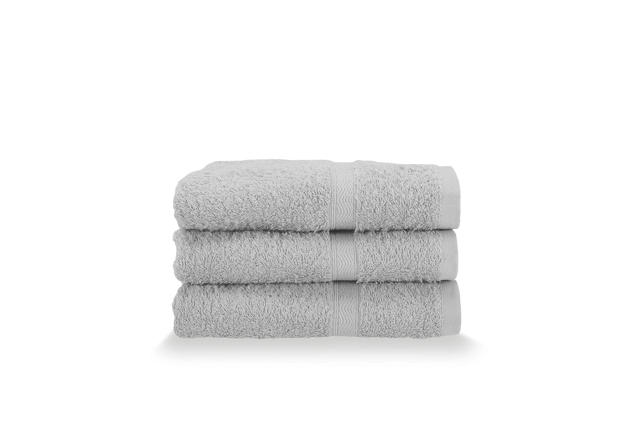 Gabel Guest Towels, Pure Cotton Hydrophilic Sponge, 40 x 60 cm, Grey, Set of 3