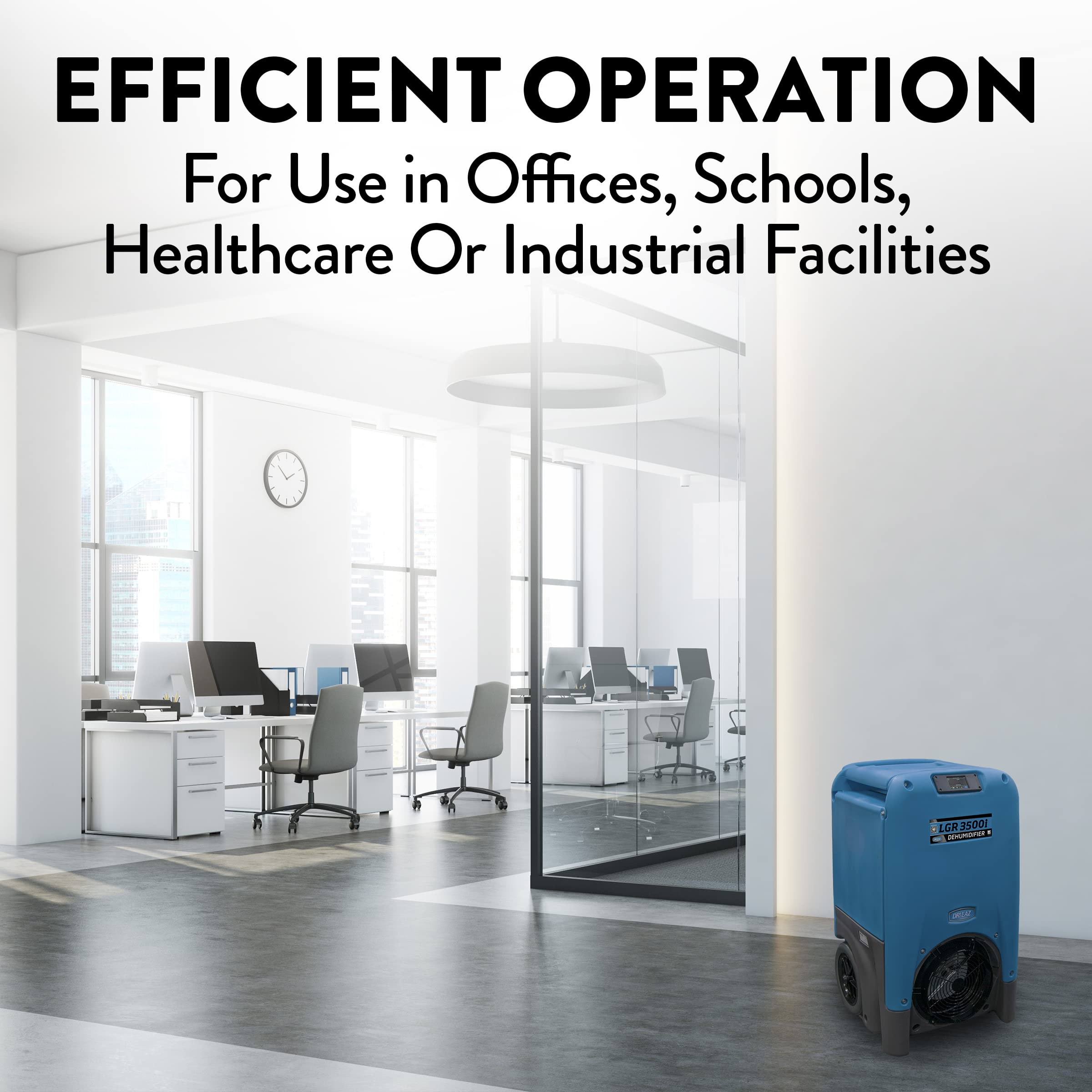 Dri-Eaz LGR 3500i Commercial Dehumidifier with Pump, 30 Gallon, Industrial Dehumidifier