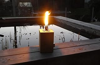 Gartenfackel Holz Eiche Terassenfackel Ölfackel Öllampe Tischfackel Gartenlicht