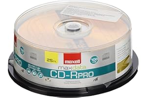 Maxell 623475 CD-R Photo Pro Series with Spindle, 700MB/80 Minutes, Pack Of 25