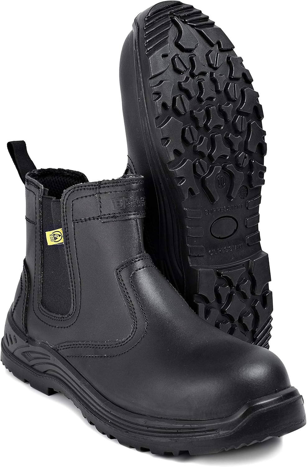 black chelsea work boots