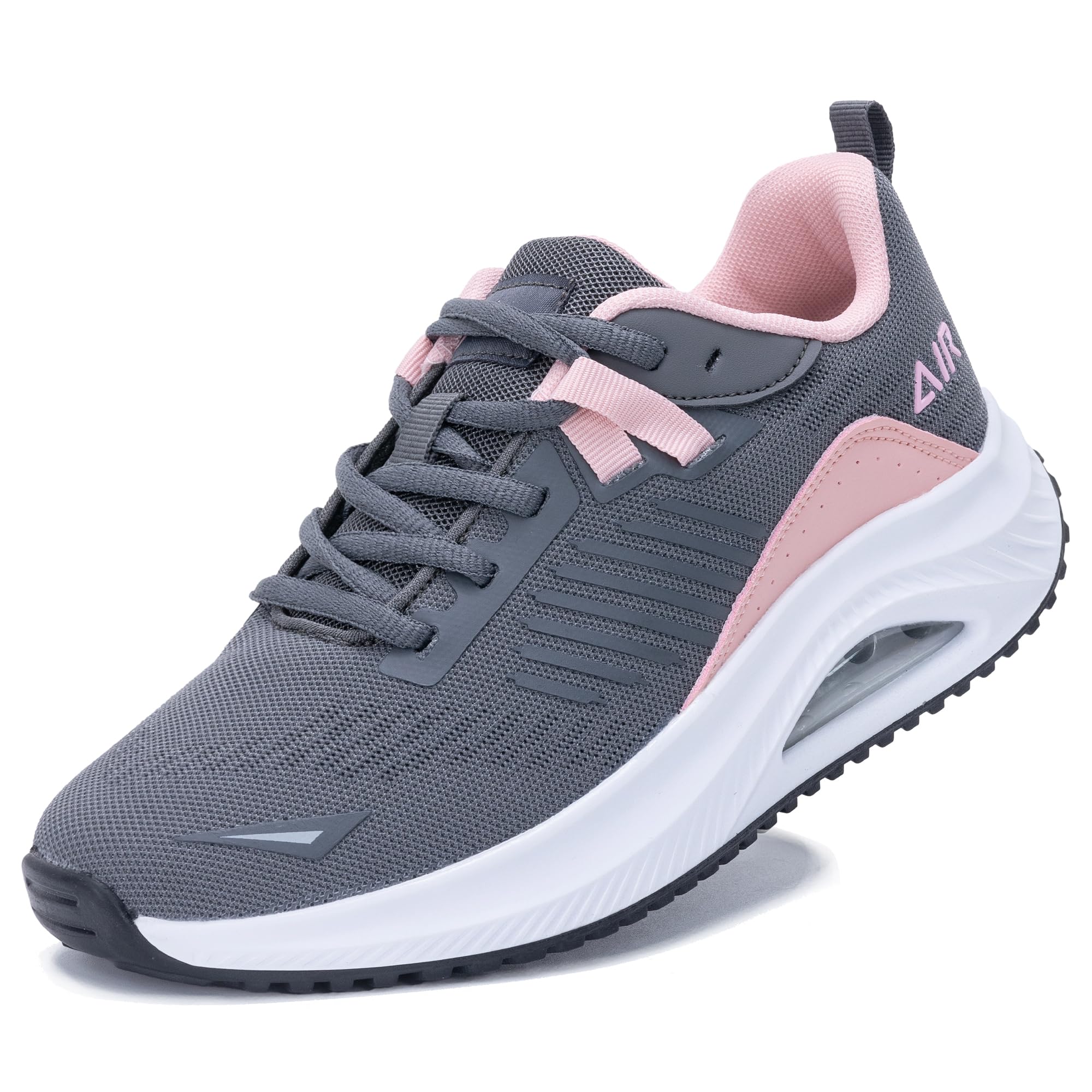 Photo 1 of M MGRNDL Womens Walking Shoes Arch Support Fashion Sneakers Orthotic Tennis Shoes for Plantar Fasciitis Pain Relief GreyPink Size 7.5