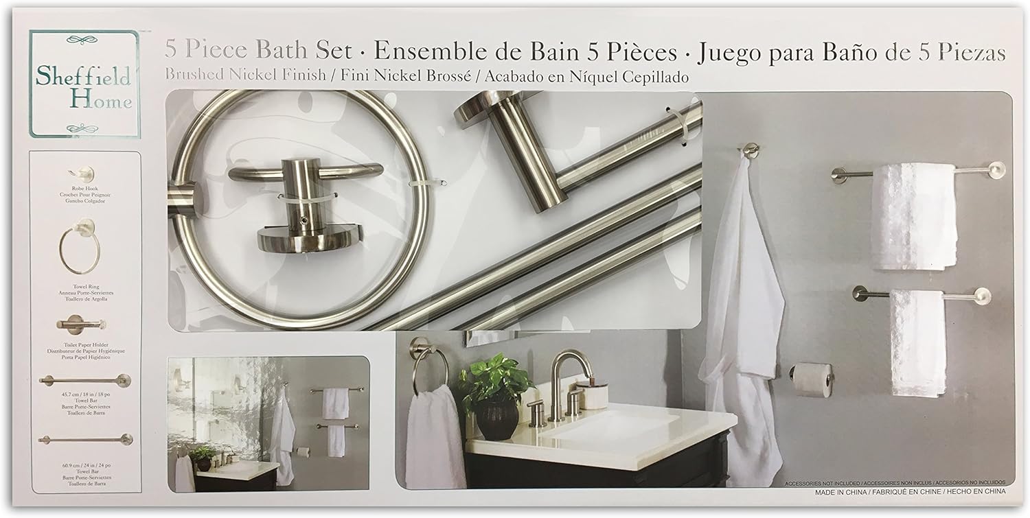 Sheffield Home 5 Piece Bath Set