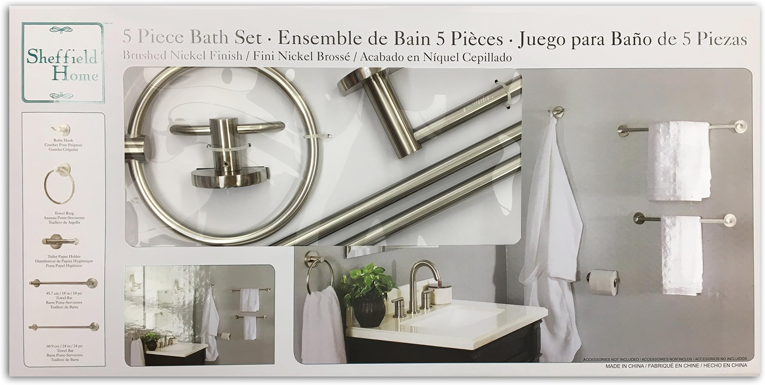 Sheffield Home 5 Piece Bath Set