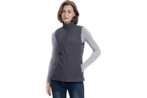 33,000ft Women's Fleece Vest, Lightweight Warm Polar Soft Vests Outerwear with Zip Up Pockets, Sleeveless Jacket for Winter