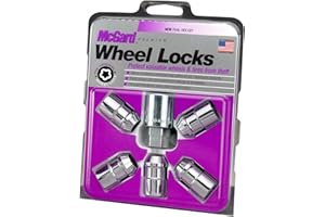 McGard 24538 Chrome Cone Seat Wheel Locks (1/2" - 20 Thread Size) - Set of 5
