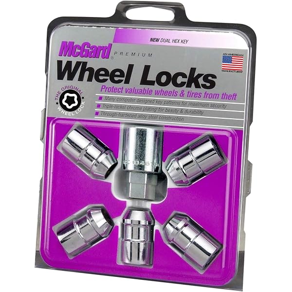 Wheel Studs Dorman 712-228 Wheel Nut Lock Set - Chrome Acorn Style