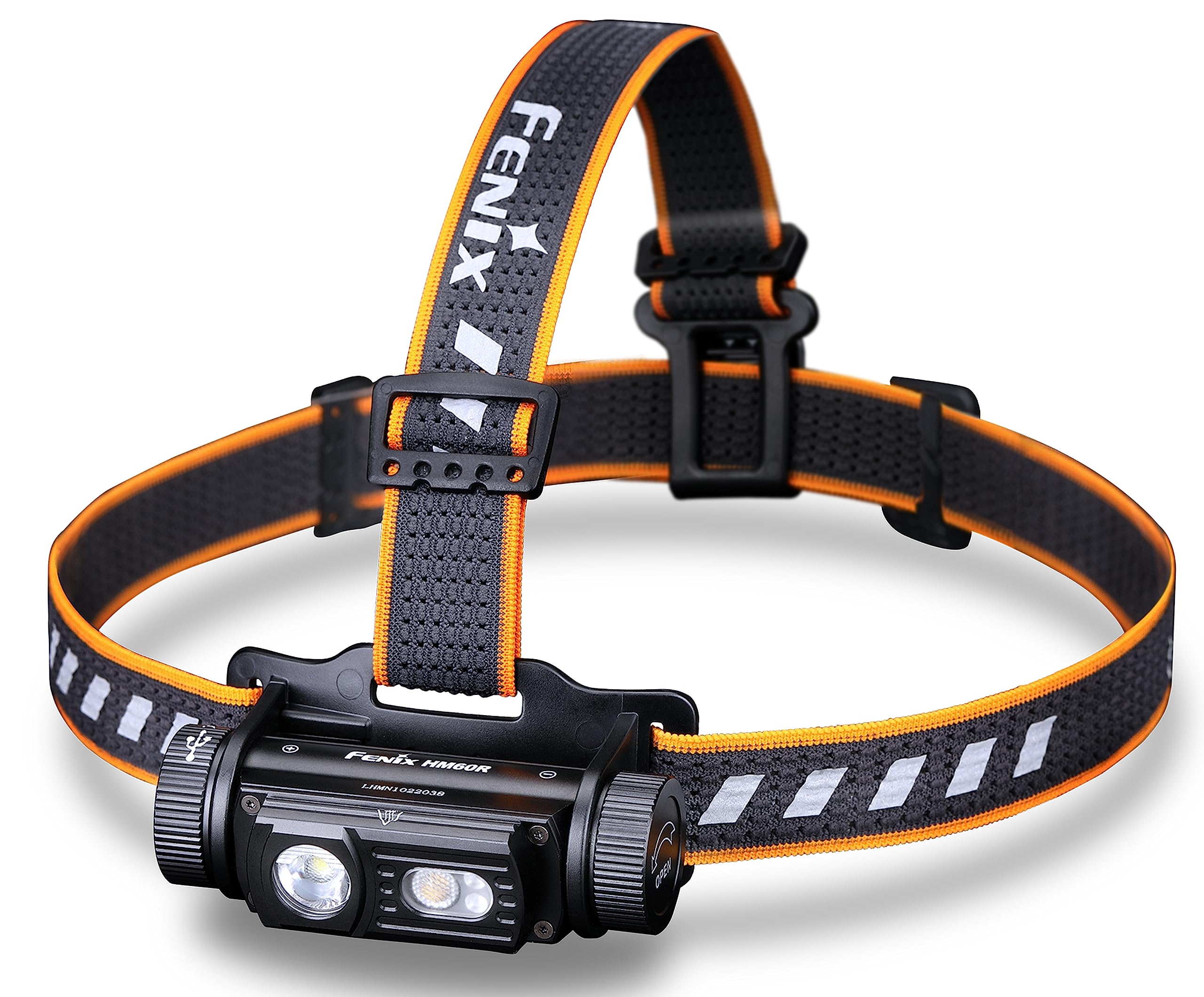 Fenix HM60R USB-C Rechargeable Headlamp with Fresnel Lens for Multi Distance Lighting, Red