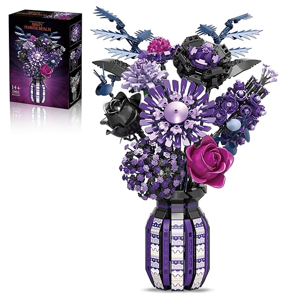 BRIXVIBE FLOWERS BUILDING SET COMPATIBLE WITH LEGO FLOWERS,...