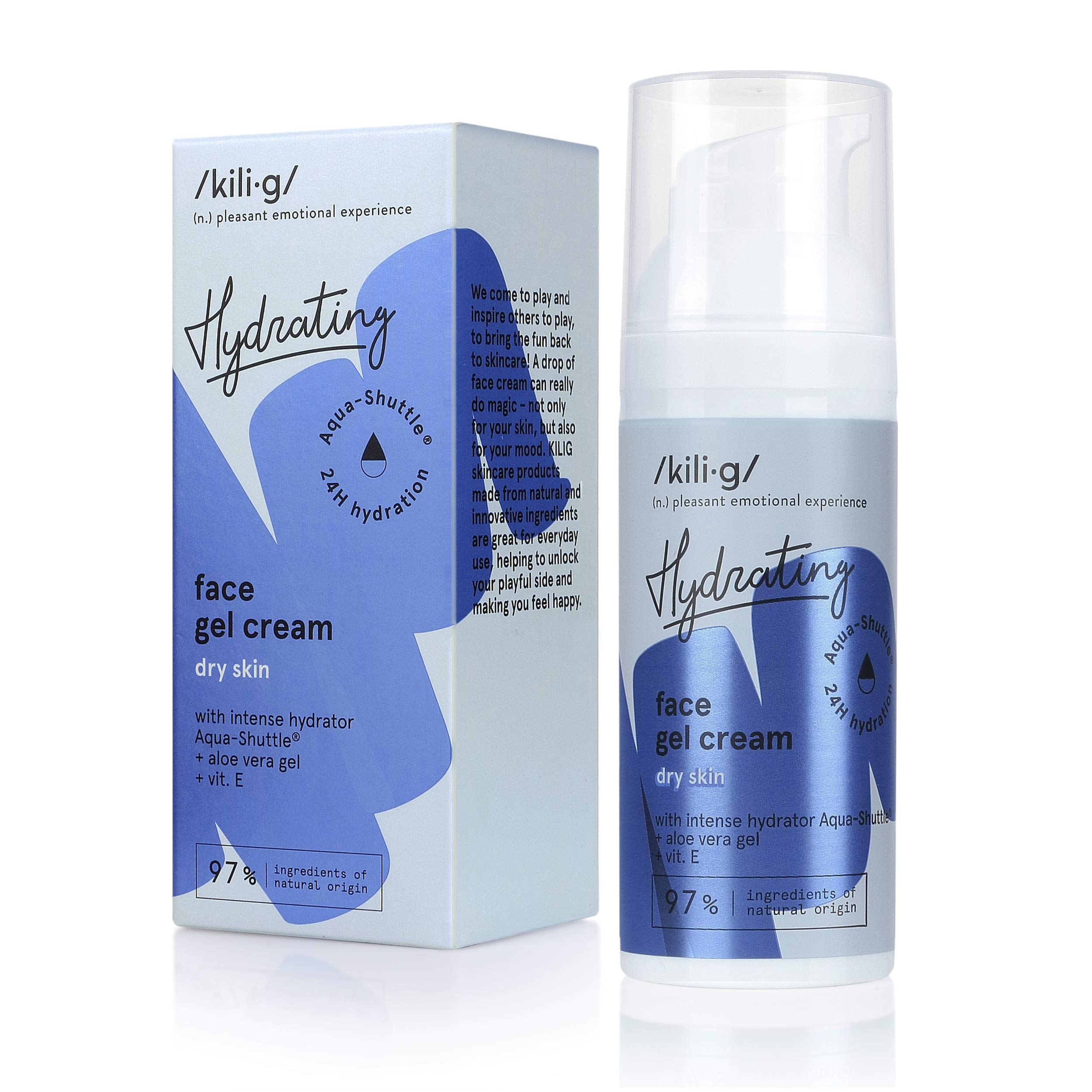 KILIG intensively hydrating facial gel cream for dry skin 50ml