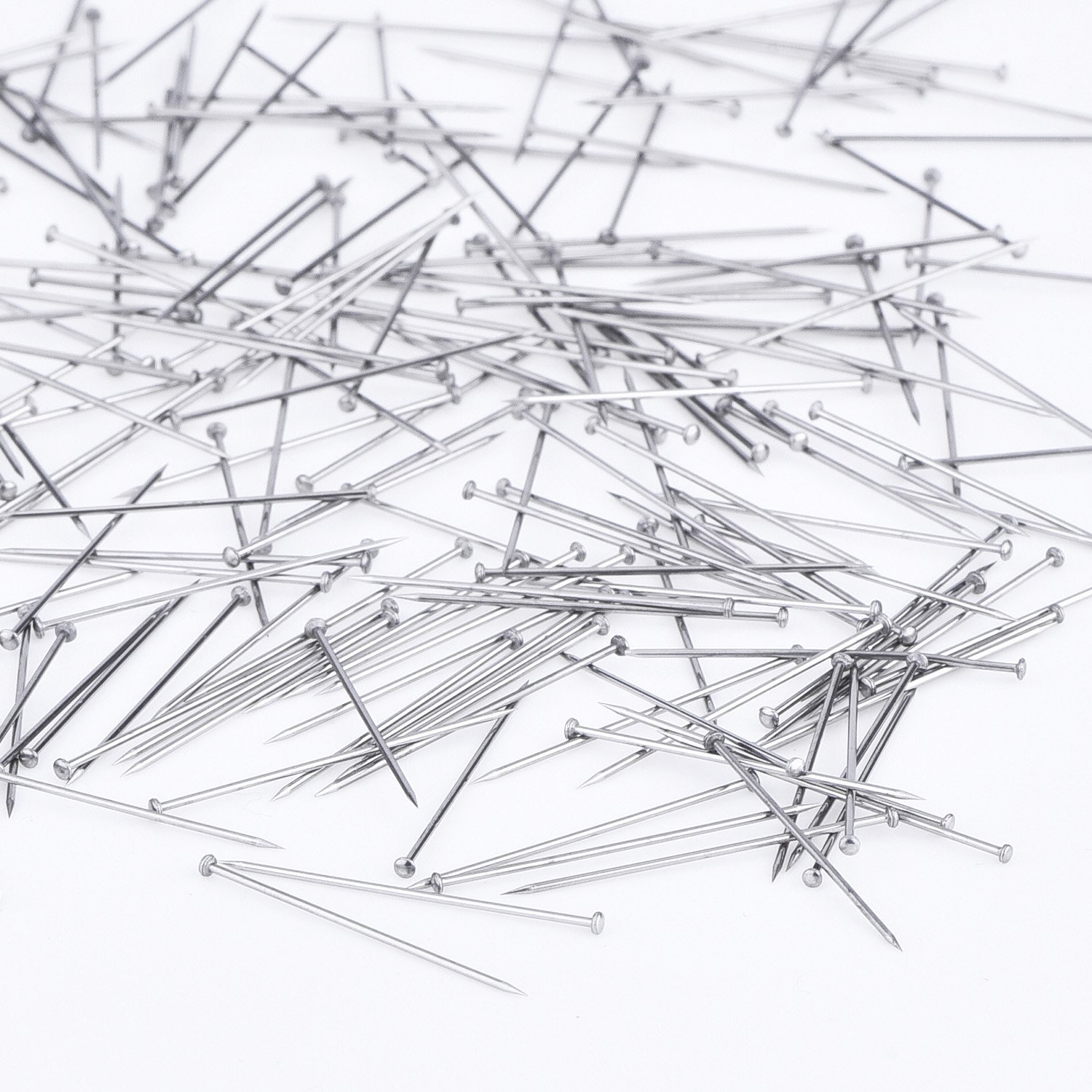 Shappy 1600 Pieces 1 1/16 Inch Head Pins Bouquet Pins Diamond Head Pins for Craft 1 1/16 Inch Fine Satin Pin Dressmaker Pins for Jewelry Making, Sewing and Craft, Stainless Steel