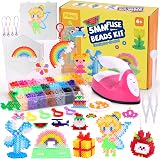 Pllieay Fuse Beads Kit 5mm 24 Colors w/ Mini Iron Pegboards Tweezers Craft Set