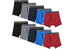 Fruit of the Loom boys And Toddler Boxer Briefs, Tag Free & Breathable Underwear, Assorted Color Multipacks